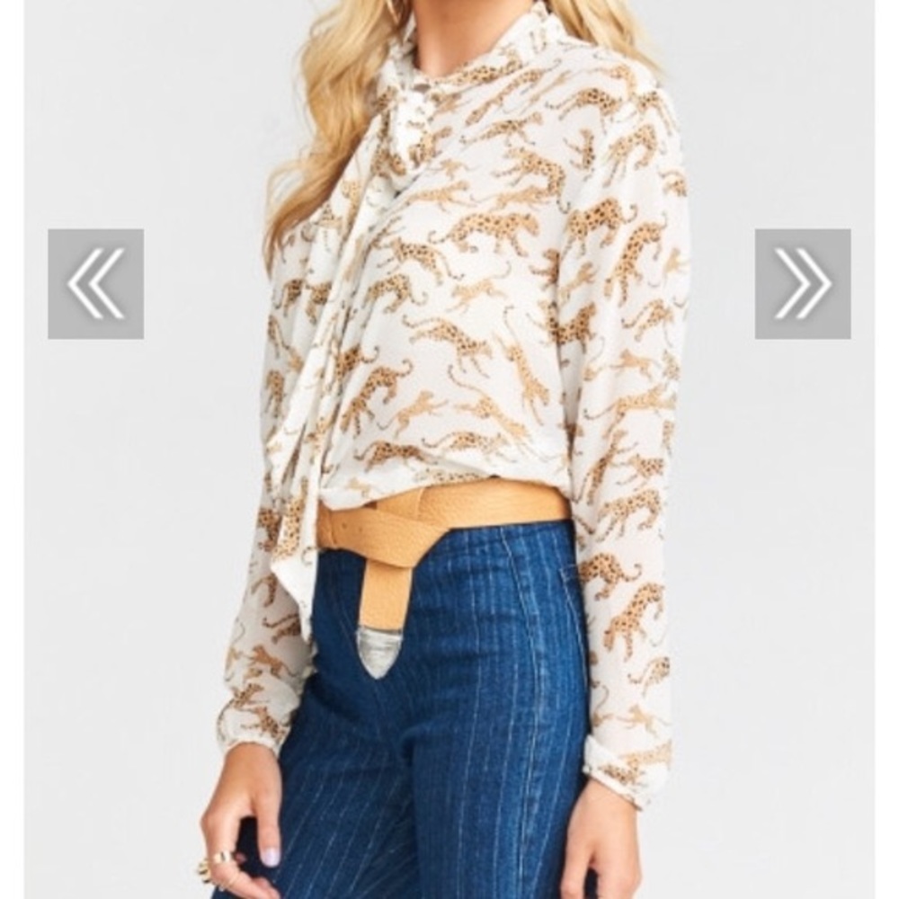 Show Me Your Mumu Mucci Cat Front Tie Blouse